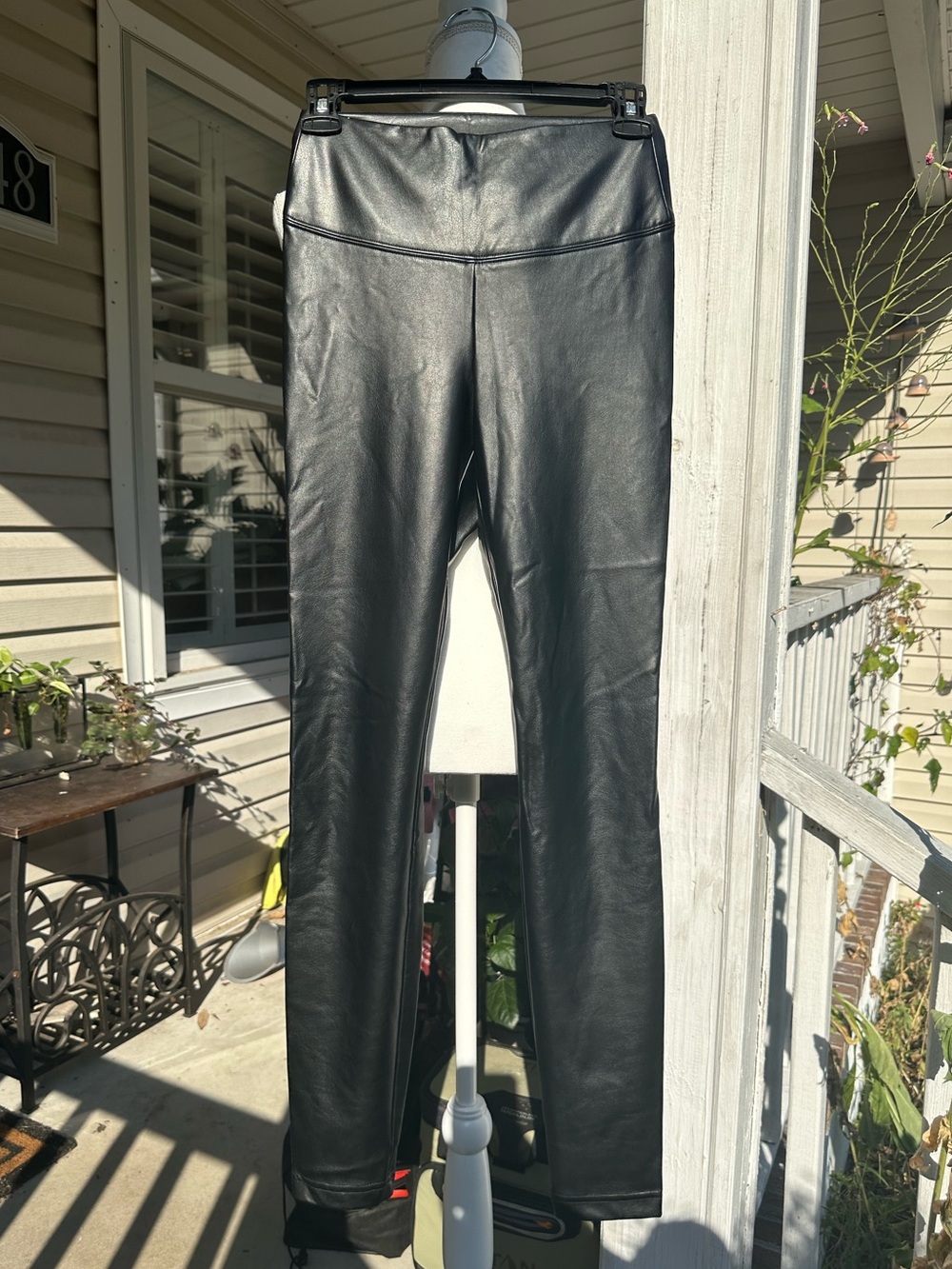 White House Black Market Black Faux Leather Leggings